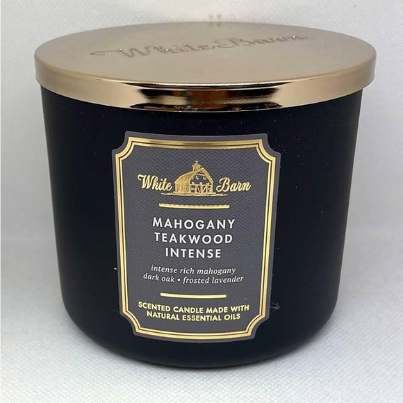 New Bath & Body Works~Mahogany Teakwood Intense 3 wick Candle - Picture 1 of 4